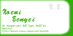 noemi benyei business card